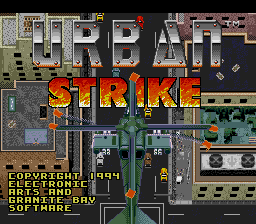 Urban Strike (USA) Title Screen